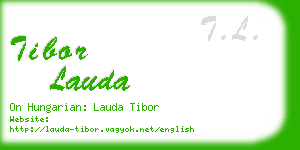 tibor lauda business card